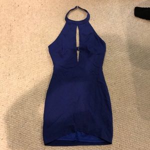 Tobi cobalt blue open back bodycon dress
